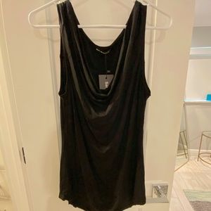NWT Sarin Mathews Black L cowl neck top